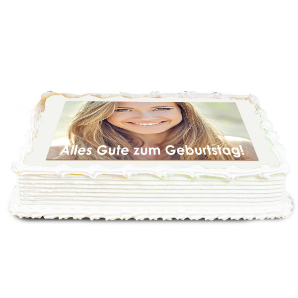 Personalisierte Foto-Torte eckig 20x30cm