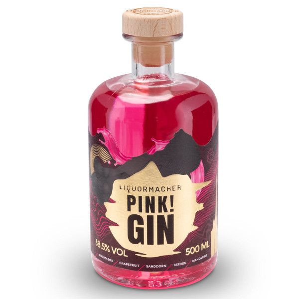 LiquorMacher Pink! Gin 500 ML Flasche / 38,5% VOL