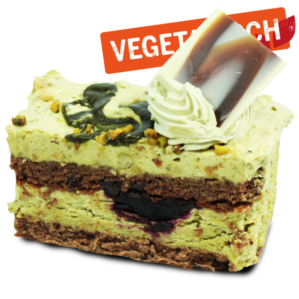 Pistazien-Blaubeer-Cremeschnitte