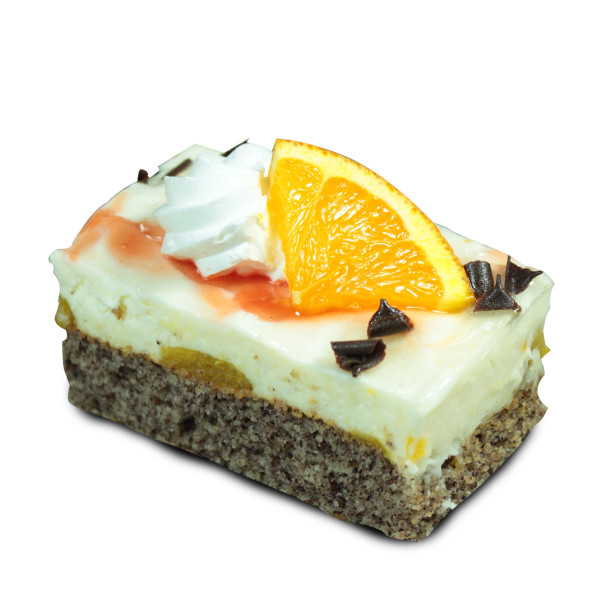 Orangen-Panna Cotta-Sahneschnitte