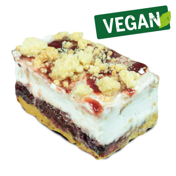 Vegane Erdbeer-Sahneschnitte