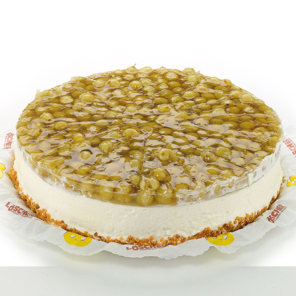 Käse-Sahne-Torte mit Stachelbeeren