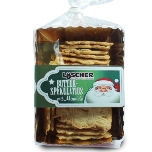 Butter-Spekulatius mit Mandeln 130g (Schale)